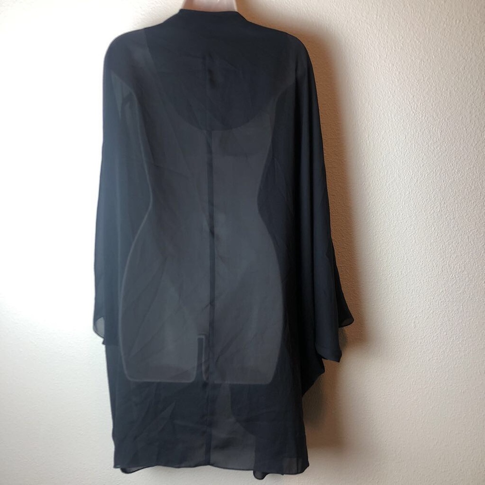 Lida Caputo Vintage Black Sheer Sequin Dolman Wrap - Picture 2 of 7